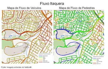 Fluxo de pedestres e veículos em Itaquera