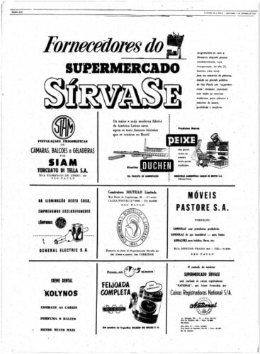 Panfleto Supermercado Sirva-se, 1953, Acervo O Estado de São Paulo